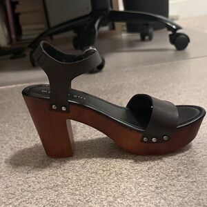 Madden Girl Black and Brown Platform Sandals